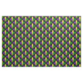 Mardi Gras Carnival Fleur De Lis op zwart Stof (Fat Quarter)