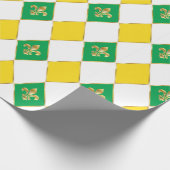 Mardi Gras Carnival Geometric Rhombus Fleur de Lis Cadeaupapier (Hoek)