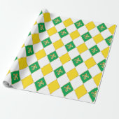Mardi Gras Carnival Geometric Rhombus Fleur de Lis Cadeaupapier (Uitgerold)