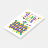 Mardi Gras Carnival Harlequin Fleur de Lis Diamond Post-it® Notes (Schuin)