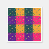 Mardi Gras Carnival Harlequin Fleur de Lis Diamond Servet (Voorkant)