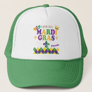 Mardi Gras Carnival Harlequin Fleur de Lis Diamond Trucker Pet