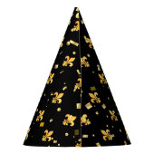 Mardi Gras Carnival Harlequin Gold Fleur de Lis Feesthoedjes (Achterkant)