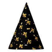 Mardi Gras Carnival Harlequin Gold Fleur de Lis Feesthoedjes (Links)
