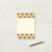 Mardi Gras Carnival Harlequin Gold Fleur de Lis Post-it® Notes (Op bureau)