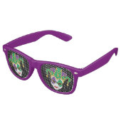 Mardi Gras Carnival Jester Mask Retro Zonnebril (Gekanteld)