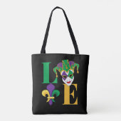 Mardi Gras Carnival Jester Mask Tote Bag (Achterkant)
