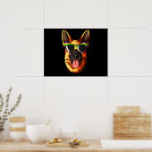 Mardi Gras Carnival Mask German Shepherd Poster (Keuken)