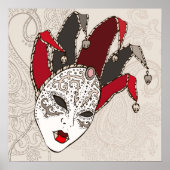 Mardi Gras Carnival Mask Poster (Voorkant)