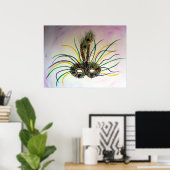 Mardi Gras Carnival Mask Poster Art Print (Thuiskantoor)
