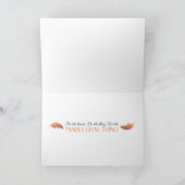 Mardi Gras Carnival Masker met veren in Bronze Kaart (Binnen)