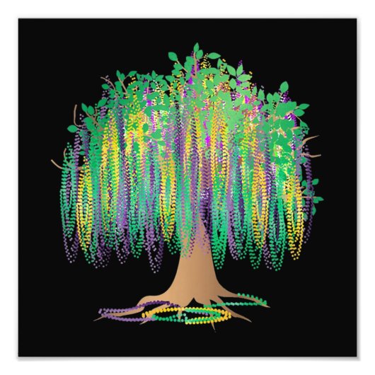 Mardi Gras Carnival Mexican Foto Afdruk (Voorkant)