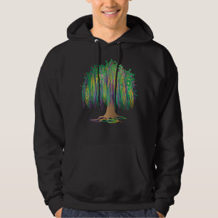 Mardi Gras Carnival Mexican Graphic Bead Tree Bour Hoodie