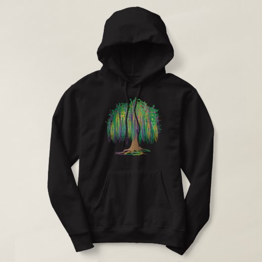 Mardi Gras Carnival Mexican Graphic Bead Tree Bour Hoodie (Design voorkant)