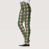 Mardi Gras Carnival Paars Gold en groene Leggings (Links)