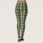 Mardi Gras Carnival Paars Gold en groene Leggings (Achterkant)