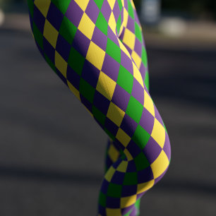 Mardi Gras Carnival Paars Gold en groene Leggings