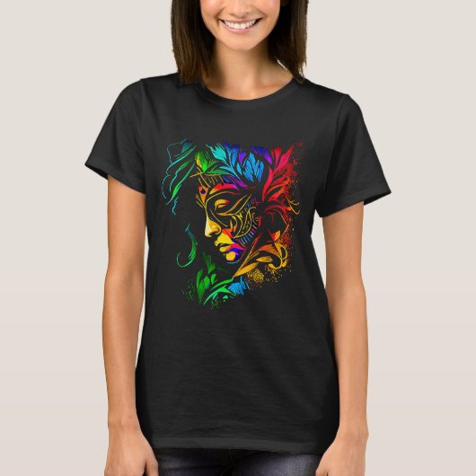 Mardi Gras Carnival parade met kralenfeest en ma T-shirt (Voorkant)