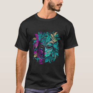 Mardi Gras Carnival parade met kralenfeest en ma T-shirt