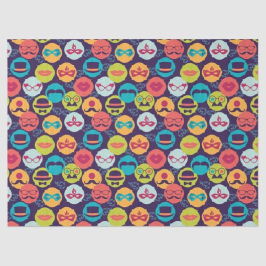 Mardi Gras | Carnival Party Face Mask Patroon Tissuepapier (Voorkant)