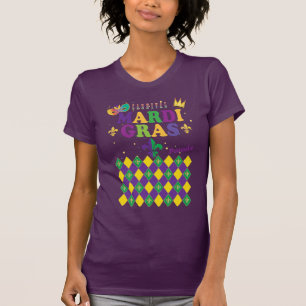 Mardi Gras Carnival Party Fleur de Lis Decoration T-shirt