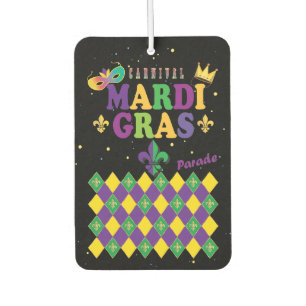 Mardi Gras Carnival Party Fleur de Lis Rhombus Luchtverfrisser