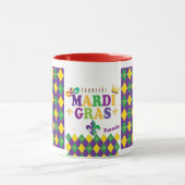 Mardi Gras Carnival Party Fleur de Lis Rhombus Mok (Midden)
