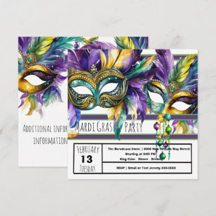 Mardi Gras Carnival Party Kaart