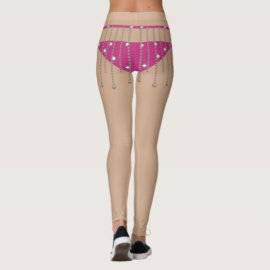 Mardi Gras Carnival Pink Showgirl Leggings (Achterkant)