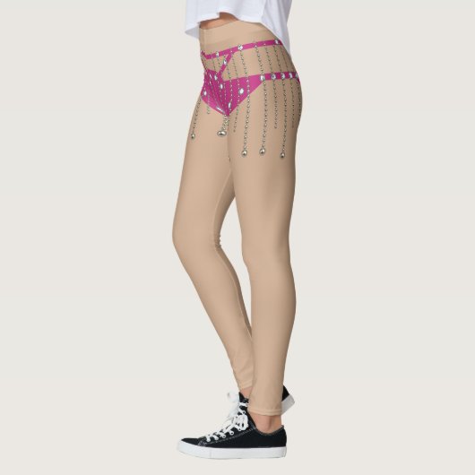 Mardi Gras Carnival Pink Showgirl Leggings (Links)