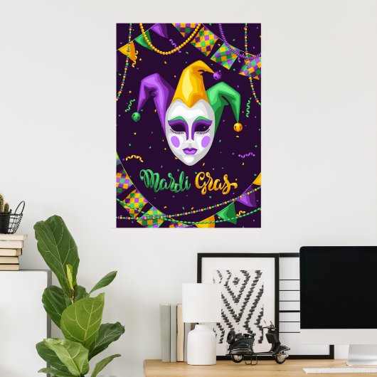 Mardi Gras Carnival Poster (Thuiskantoor)