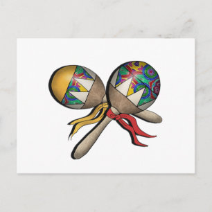 Mardi Gras, Carnival, Tropische Maracas - 01 Briefkaart