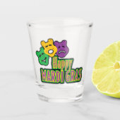 Mardi Gras Carnival vieren Shot Glas (Voorkant)