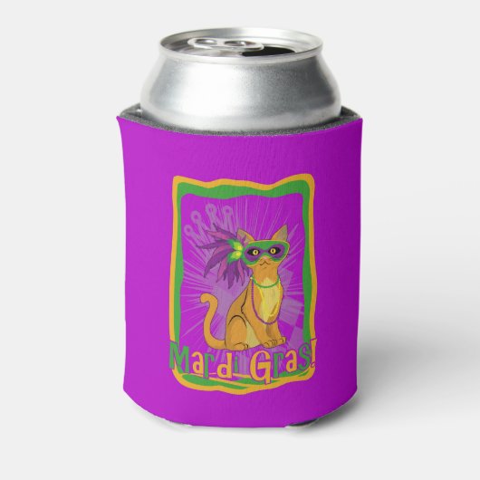 Mardi Gras Cat Blikjeskoeler (Blikje Achterkant)