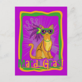 Mardi Gras Cat Briefkaart