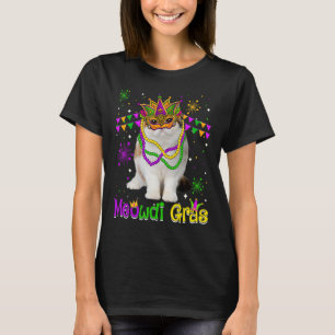 Mardi Gras Cat Cute Exotic Shorthair Cat Carnaval T-shirt
