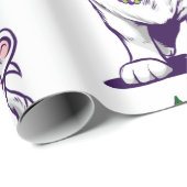 mardi gras cat funny kitten cadeaupapier (Rol Hoek)