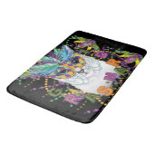 Mardi Gras Cat, Funny Mardi Gras Badmat (Gekanteld)