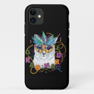 Mardi Gras Cat, Funny Mardi Gras Case-Mate iPhone Case