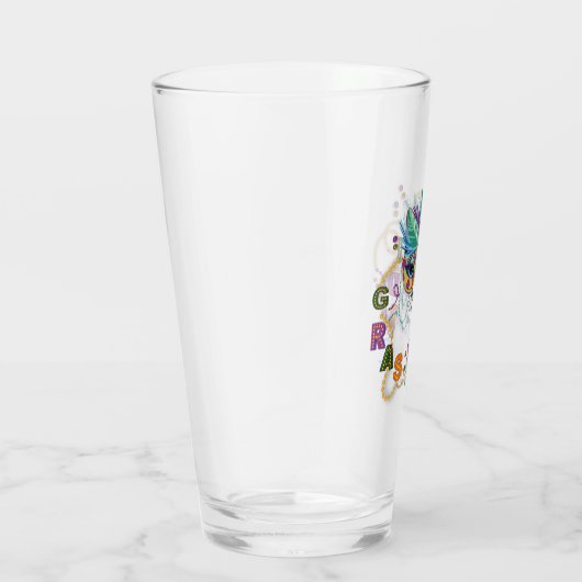 Mardi Gras Cat, Funny Mardi Gras Glas (Rechts)