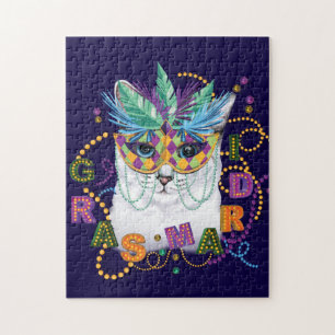 Mardi Gras Cat, Funny Mardi Gras Legpuzzel