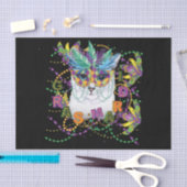 Mardi Gras Cat, Funny Mardi Gras Tissuepapier (Craft)