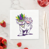 mardi gras cat grappig kitten servet (Insitu)