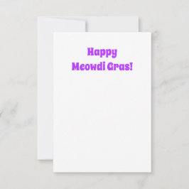 Mardi Gras Cat Invitation, Funny Meowdi Gras Kaart