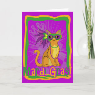 Mardi Gras Cat Kaart