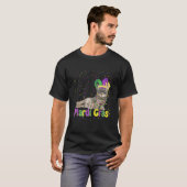 Mardi Gras Cat Mardi Gras Bead Jester Pet Cat T-shirt (Voorkant volledig)