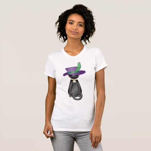 Mardi Gras Cat t shirt (Voorkant volledig)