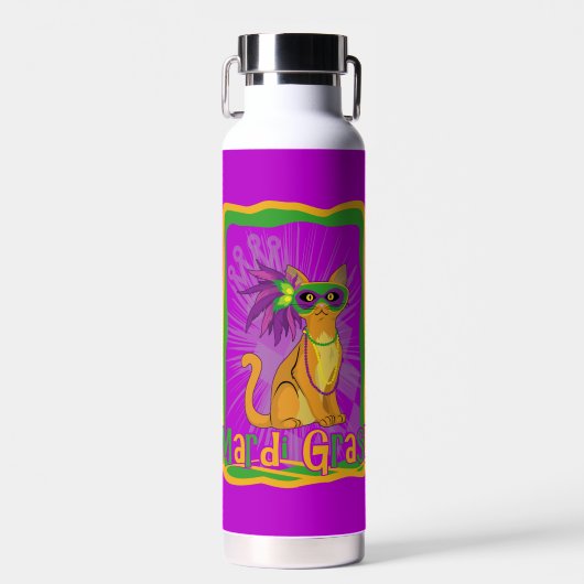 Mardi Gras Cat Waterfles (Voorkant)