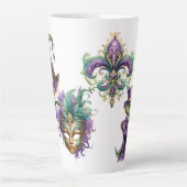 Mardi Gras Celebration Ceramic Latte Mug Latte Mok (Voorkant)