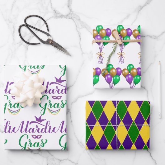 Mardi Gras Celebration Inpakpapier Vel (Voorkant)